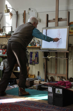 Harald de Bary in workshop